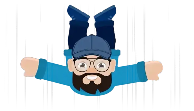 Roy Rivas, director creativo de Enfoca2's Studios, en caída libre
